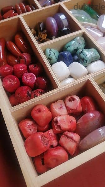 Genuine Stone Beads + Wooden Box 1