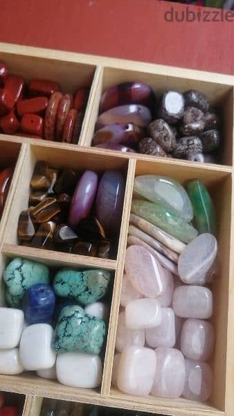 Genuine Stone Beads + Wooden Box 3