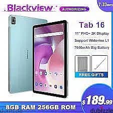 Blackview pad 16 8+8gb/256gb cellular Grey,blue amazing & best offer 0