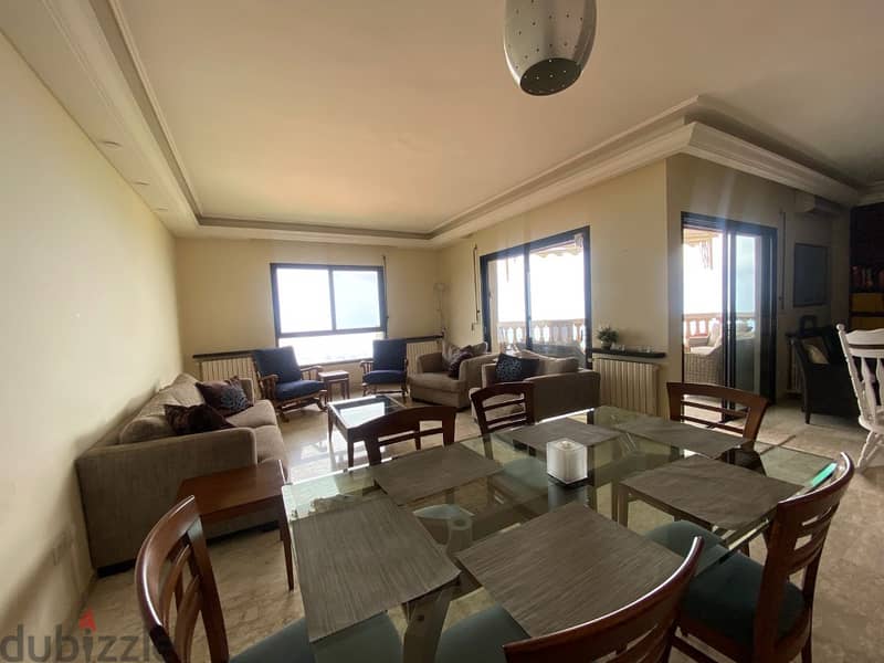210 Sqm |Furnished Apartment For Rent In Beit Mery | Sea & Beirut View 2