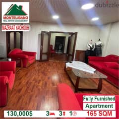130,000$ Cash Payment!! Apartment for sale in Mazraat Yachouh!!