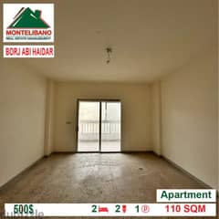 500$!! Apartment for rent located in Borj Abi haidar 0