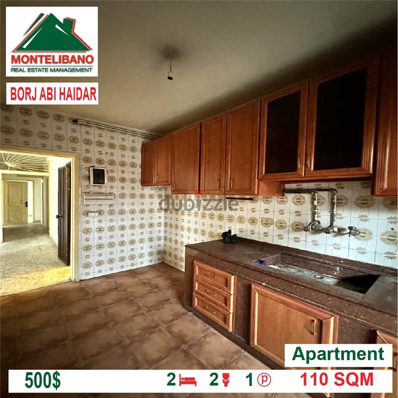 500$!! Apartment for rent located in Borj Abi haidar 2