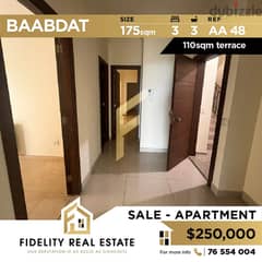 Apartment for sale in Baabdat AA48 0