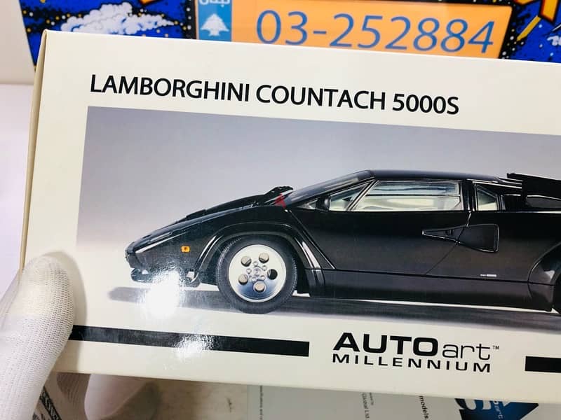 1/18 diecast Autoart Lamborghini Countach 5000S Black NEW DISCONTINUED 10