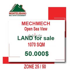 50,000$!! Open Sea View Land for sale located in Mechmech