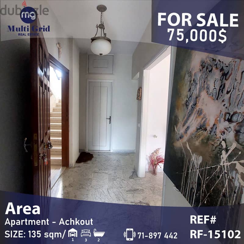 RF-15102 / Apartment for Sale in Achkout, شقة للبيع في عشقوت 0