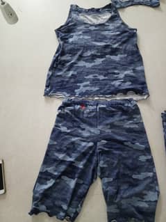 Pajama Navy Blue Army Camouflage