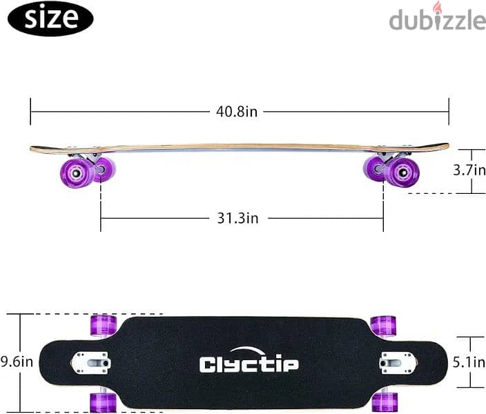 clyctip long board skateboard 2