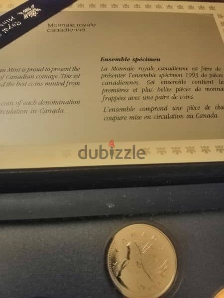 1993 Specimen of Royal Canadian Mint  Coinage 2
