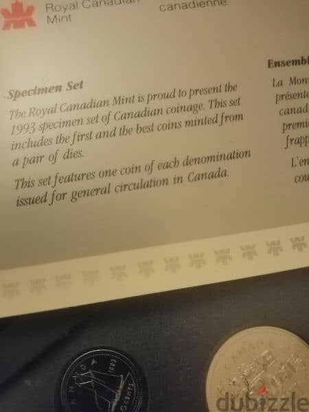 1993 Specimen of Royal Canadian Mint  Coinage 5