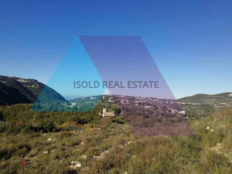 1225 m2 land having open mountain/sea view for sale in Ain Kfaa/Jbeil 0