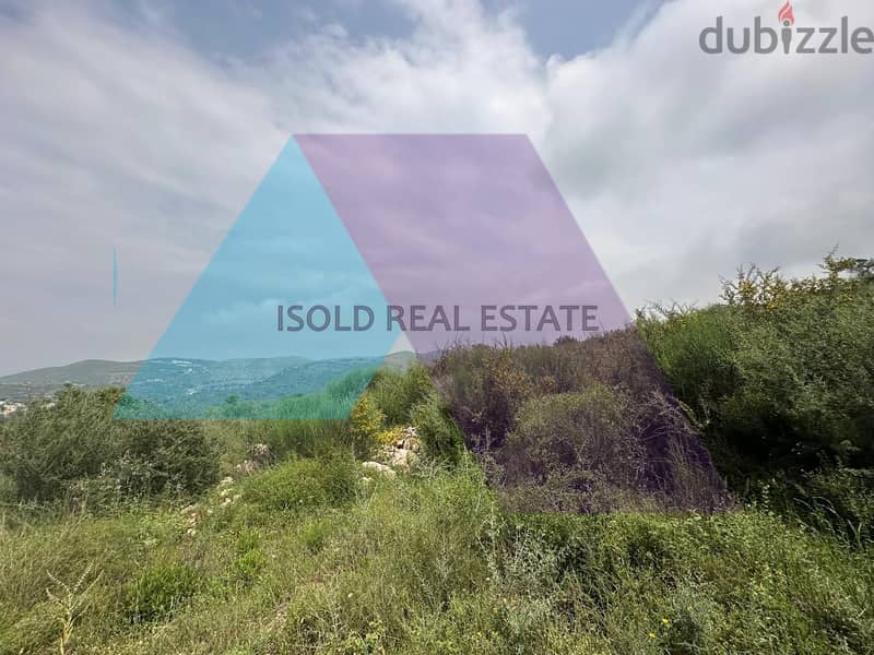 1225 m2 land having open mountain/sea view for sale in Ain Kfaa/Jbeil 4