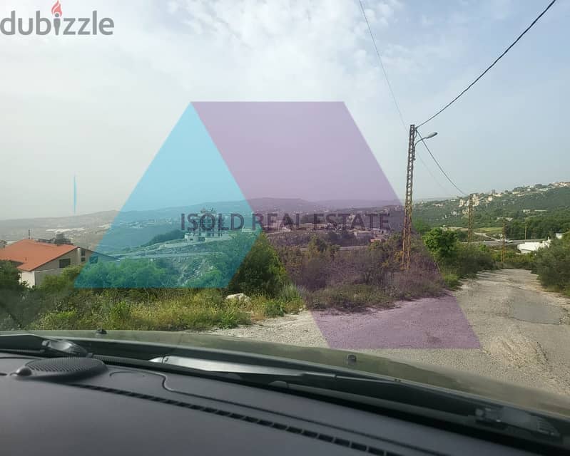 A 1260 m2 land having an open mountain/sea view for sale in Breij/Jbei 1