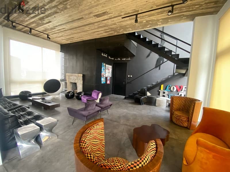 Amazing designed penthouse with pool and chimney 8