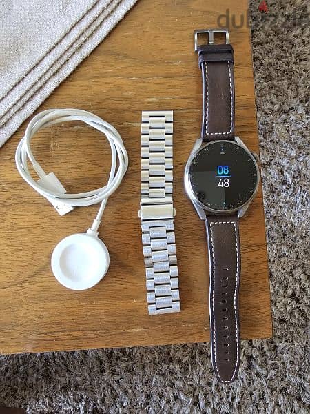 Huawei Watch 3 pro 270$ like NEW with Free strap Stainlnes and 2 cover 6