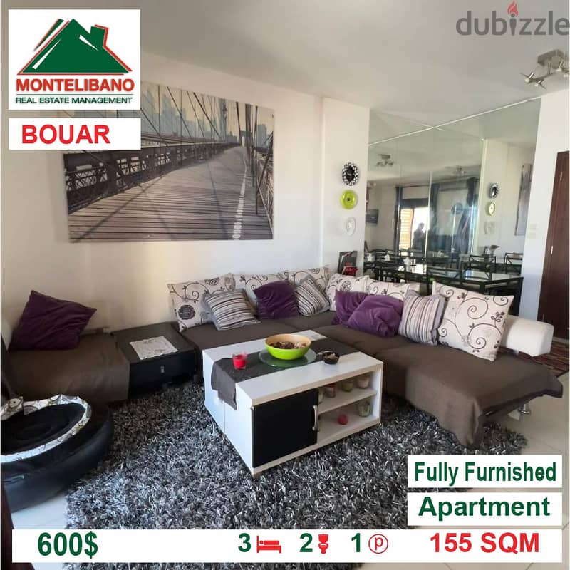 600$!! Prime Location Fully Furnished Apartment for rent in Bouar 1
