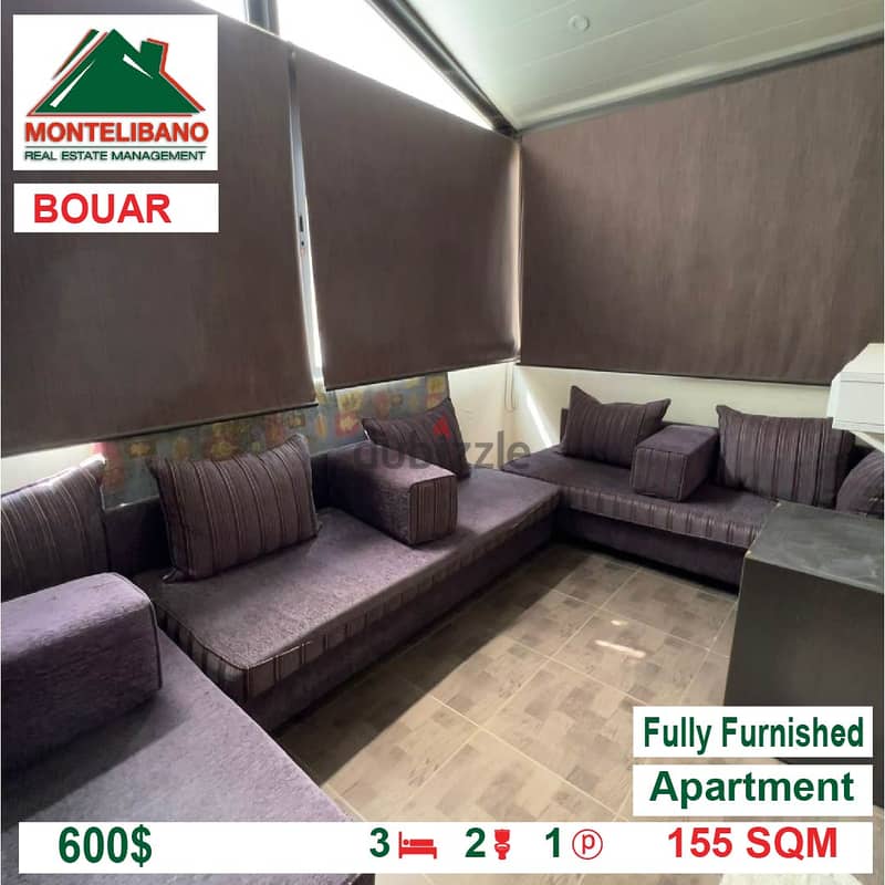 600$!! Prime Location Fully Furnished Apartment for rent in Bouar 2