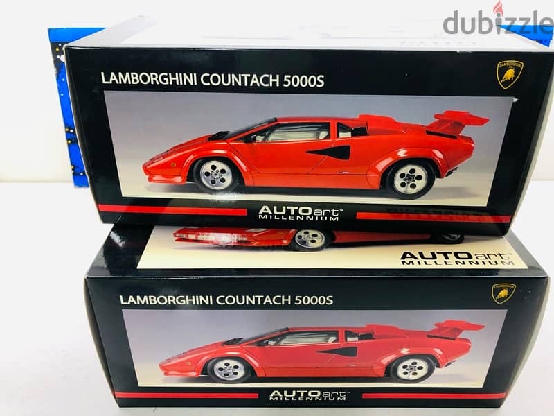 1/18 diecast Autoart Lamborghini Countach 5000S RED SHOP STOCK 1