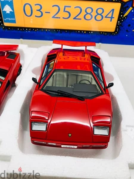 1/18 diecast Autoart Lamborghini Countach 5000S RED SHOP STOCK 4