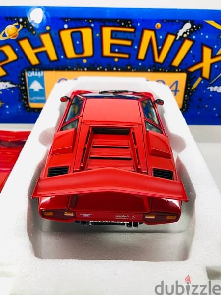 1/18 diecast Autoart Lamborghini Countach 5000S RED SHOP STOCK 6