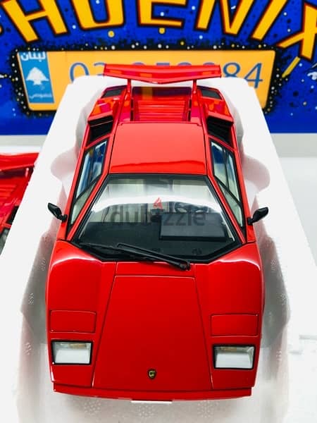 1/18 diecast Autoart Lamborghini Countach 5000S RED SHOP STOCK 10