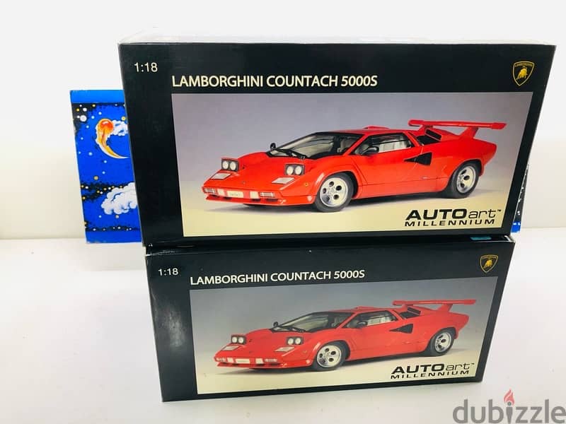 1/18 diecast Autoart Lamborghini Countach 5000S RED SHOP STOCK 11
