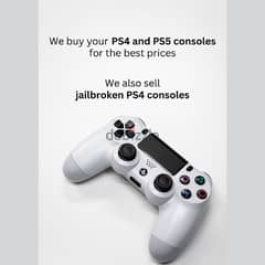 We buy your PS4 and PS5 consoles