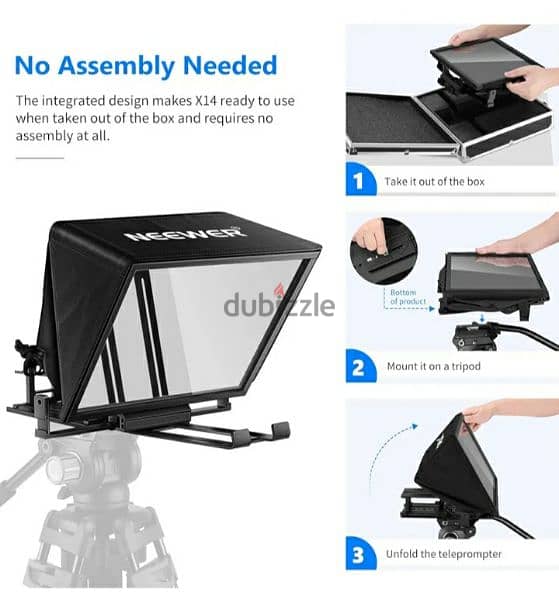 NEEWER Teleprompter X14 with RT-110 Remote & AP/3$ delivery 3