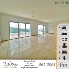 Rabwe | Brand New 270m² | Huge Balcony | High End | Open Sea View