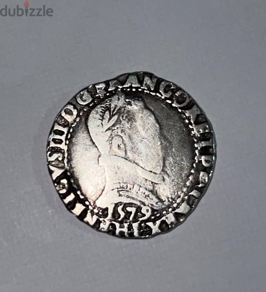 French silver coin 1579 1
