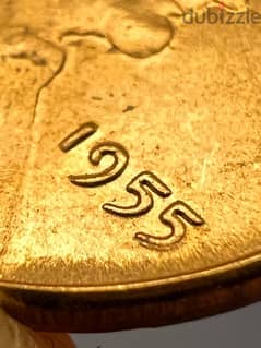 American penny 1955 , error doubling in 5 0