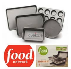 Food Network carbon steel material 5 Pcs  Nonstick Bakeware Set - Grey