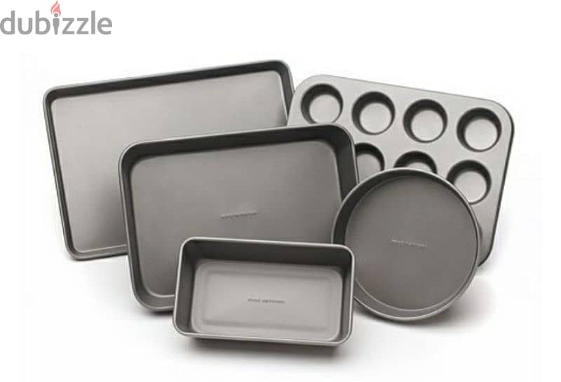 Food Network carbon steel material 5 Pcs  Nonstick Bakeware Set - Grey 1