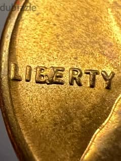 American penny 1955 error in Liberty 0