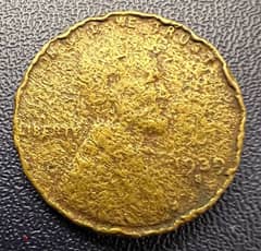 American wheat penny 1939 Error struck 0