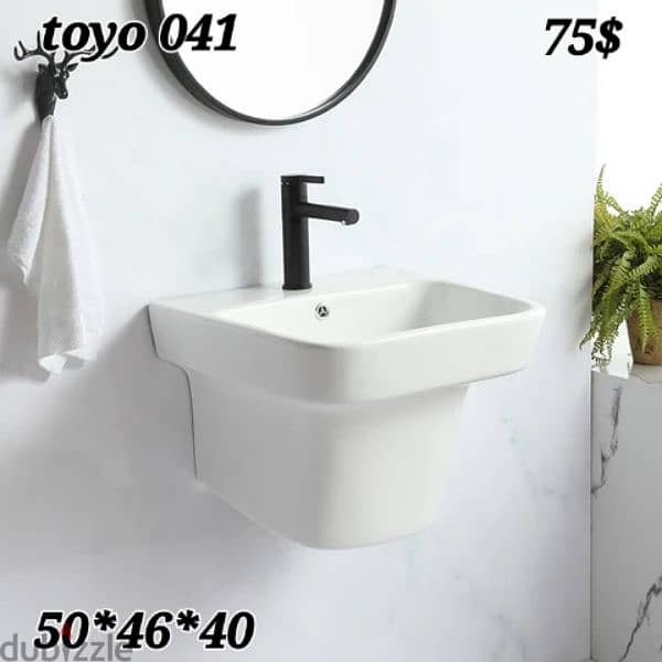 طقم حمام( مغسلة تعليق)bathroom toilet set wall hung sink 16