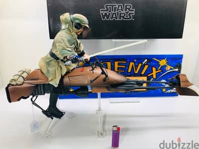 1/6 Vintage Figure Figurine Statue Doll Star Wars LUKE SPEEDER BIKE