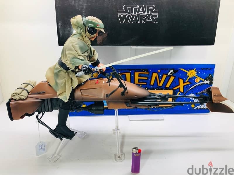 1/6 Vintage Figure Figurine Statue Doll Star Wars LUKE SPEEDER BIKE 0