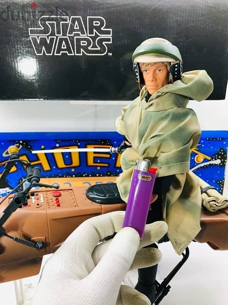 1/6 Vintage Figure Figurine Statue Doll Star Wars LUKE SPEEDER BIKE 3