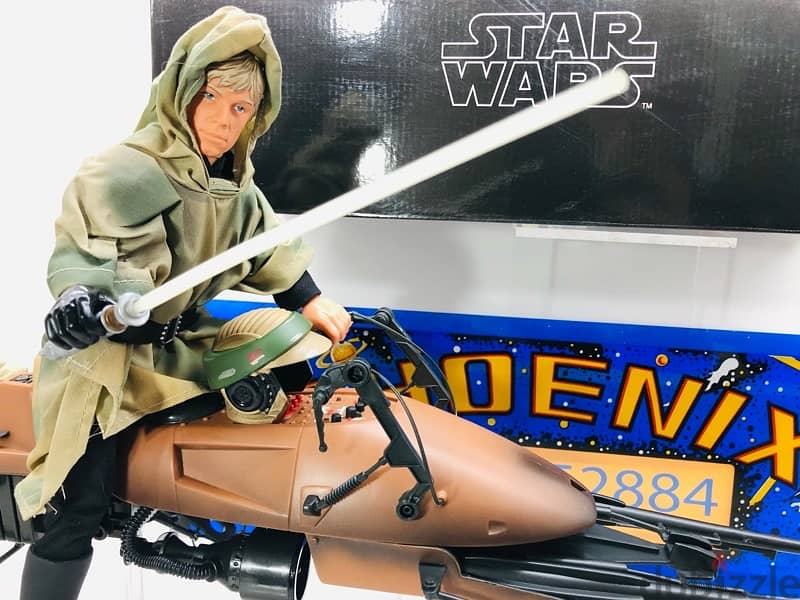 1/6 Vintage Figure Figurine Statue Doll Star Wars LUKE SPEEDER BIKE 4