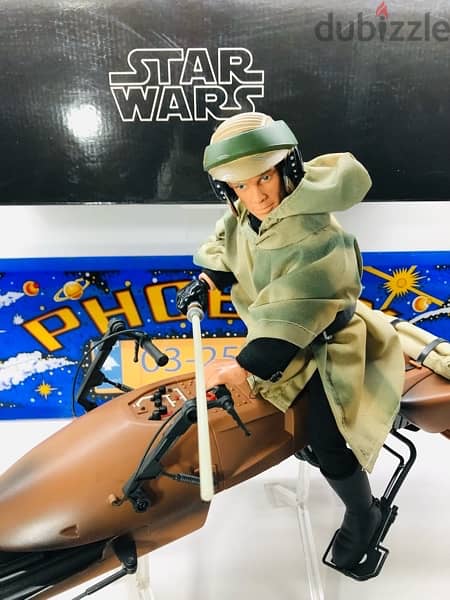 1/6 Vintage Figure Figurine Statue Doll Star Wars LUKE SPEEDER BIKE 6