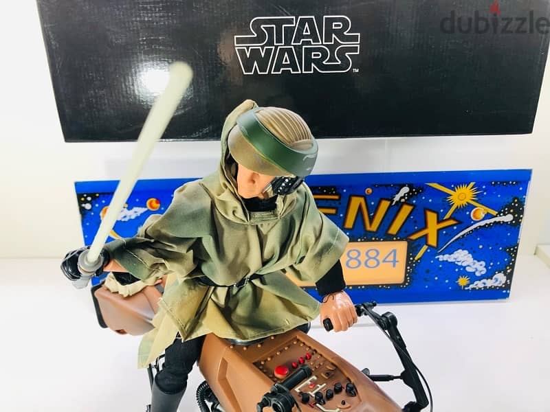 1/6 Vintage Figure Figurine Statue Doll Star Wars LUKE SPEEDER BIKE 11