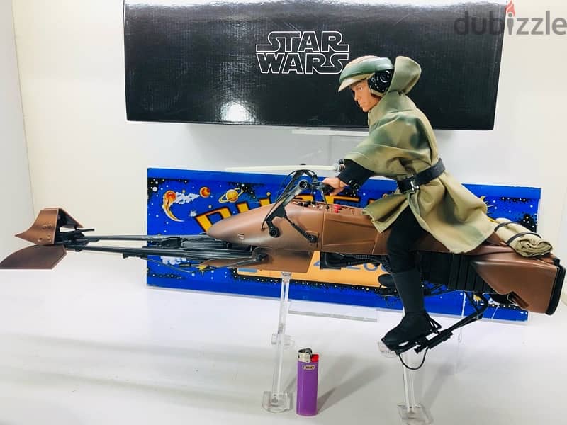 1/6 Vintage Figure Figurine Statue Doll Star Wars LUKE SPEEDER BIKE 16