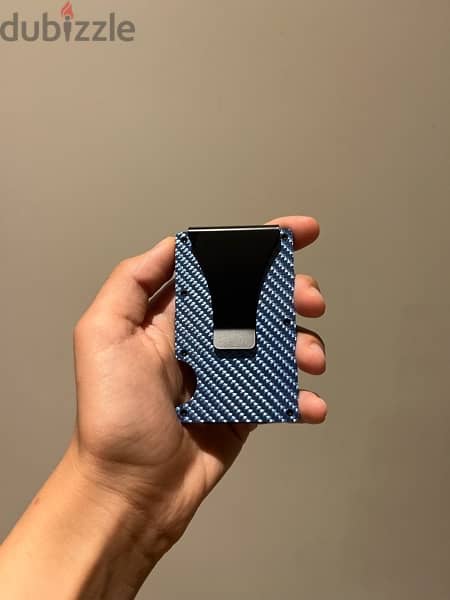 Blue Carbon fiber wallet 0