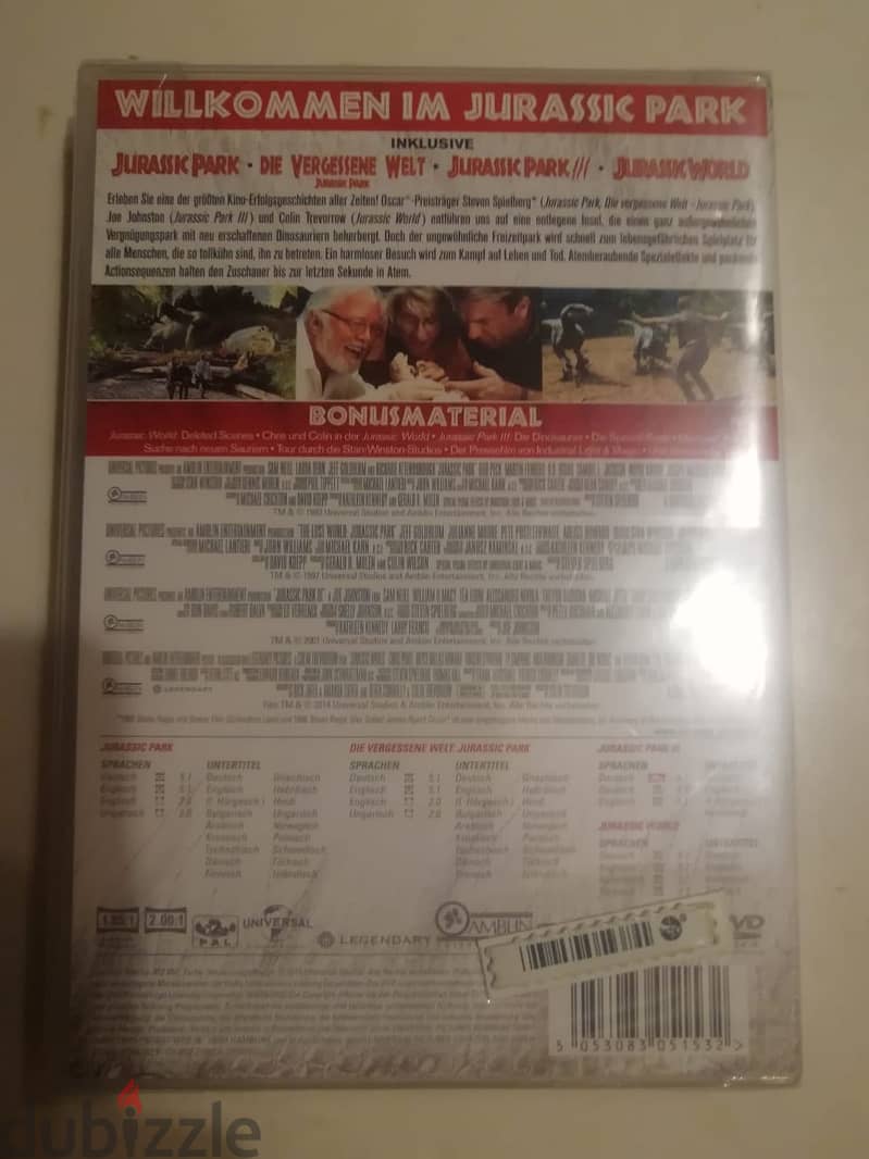 Jurassic park 4 movies on DVDs box set new sealed 1