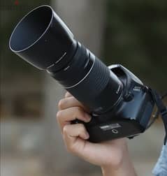 canon 1300d with lens 75-300 super clean