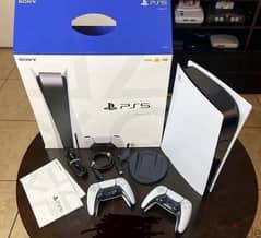 Open box ps5 with 2 controllers