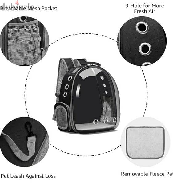FPVERA Black Cat Backpack Carrier:Transparent for Traveling 3$delivery 10