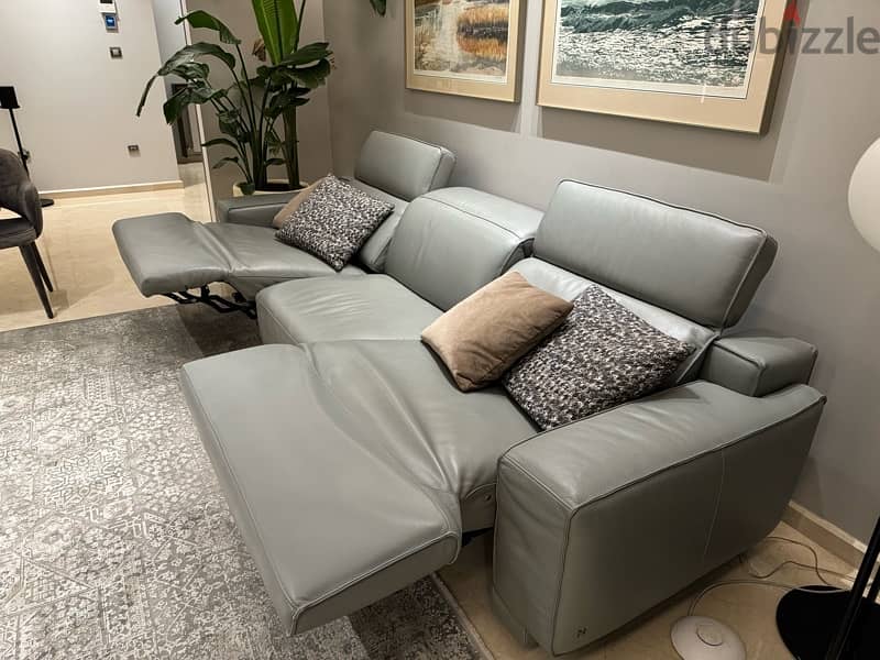 Natuzzi Iago Recliner Three Seater Sofa 9